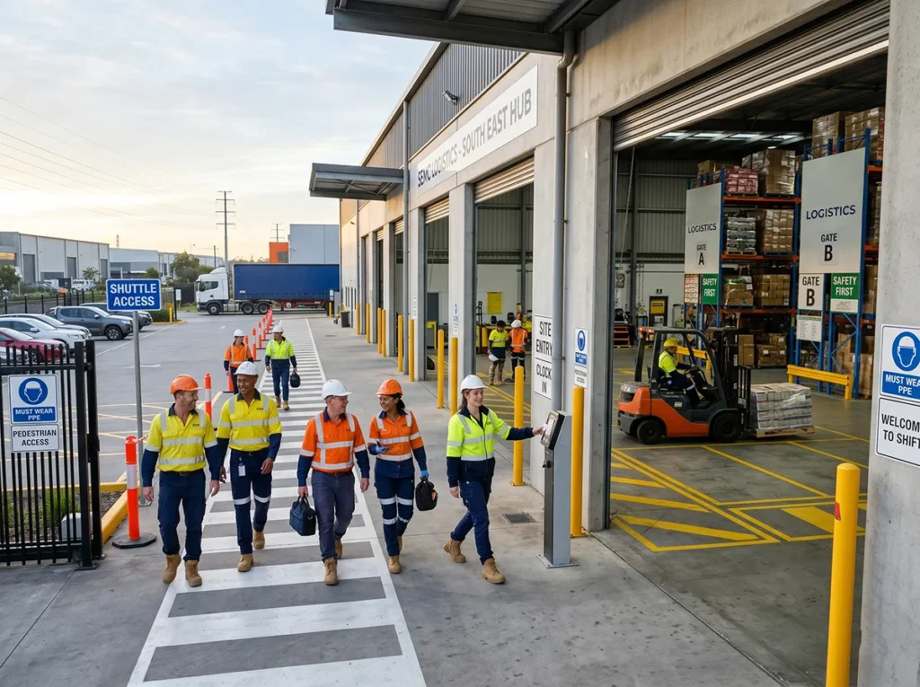 Local workers supporting shift coverage in South-East Melbourne.