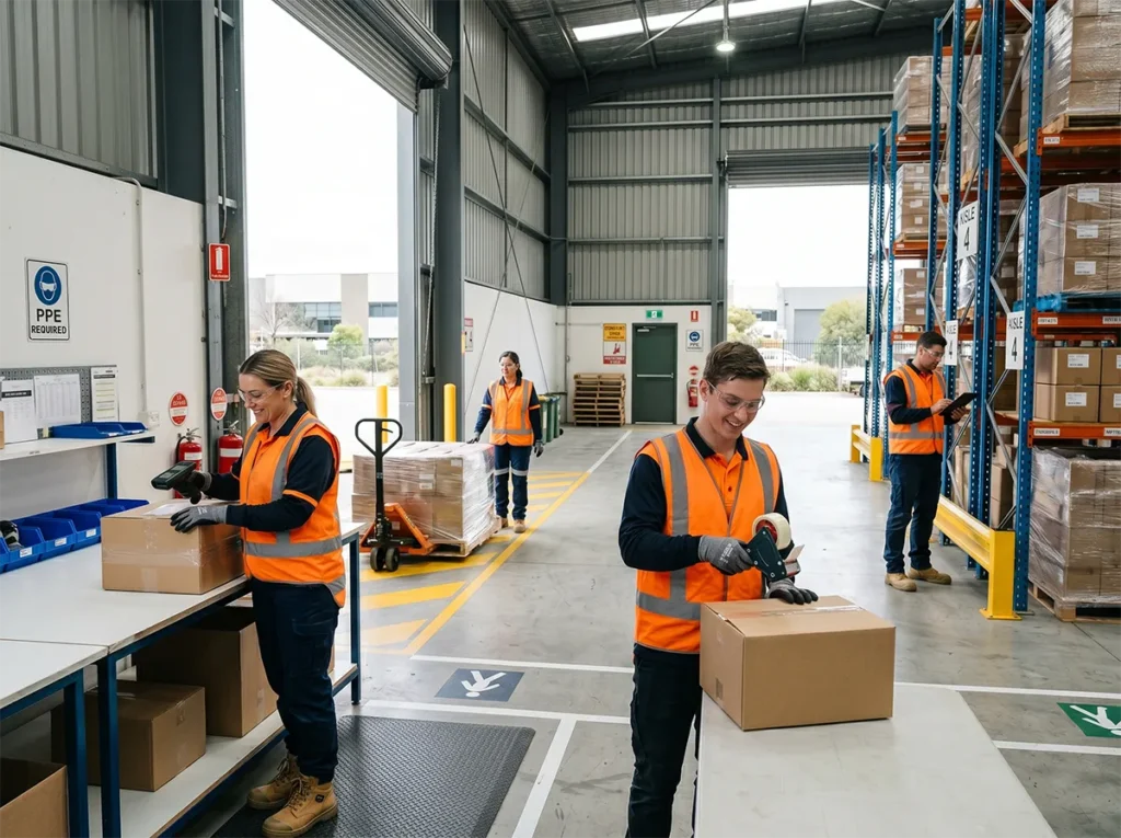 Dependable casual workers in a South-East Melbourne warehouse or factory.
